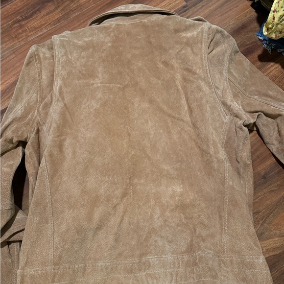 Mens Suede Leather Moto Jacket - Picture 3 of 4
